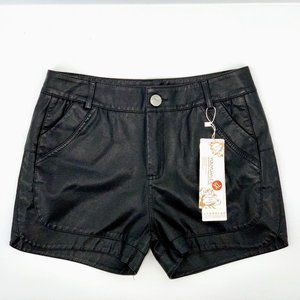 YOUYUAN FAUX LEATHER SHORTS